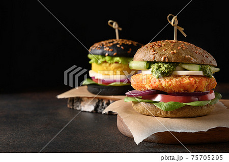 Vegan Burgers of vegetables meatballs Vegan Burgers of vegetables meatballs 75705295