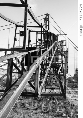 Abandoned sulphur mining complex Trabia Tallarita in Riesi, Sicily, Italy Abandoned sulphur mining complex Trabia Tallarita in Riesi, Sicily, Italy 75705724