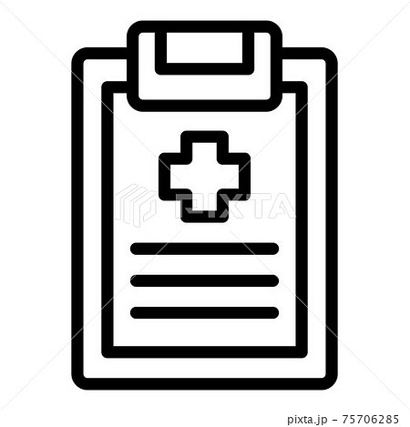 Medical clipboard icon, outline style Medical clipboard icon, outline style 75706285
