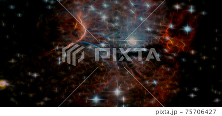Nebula and stars in cosmos space. Elements of this image furnished by NASA 75706427