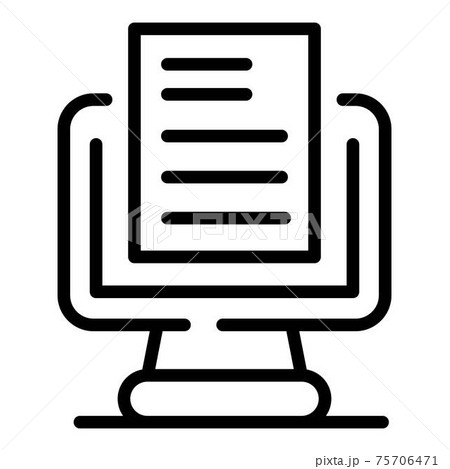 Online divorce paper icon, outline style 75706471