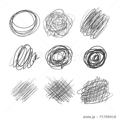 Abstract chaotic round sketch Abstract chaotic round sketch 75706918