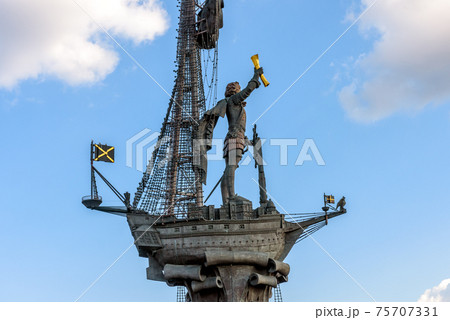 Monument to emperor Peter the Great, Moscow, Russia Monument to emperor Peter the Great, Moscow, Russia 75707331