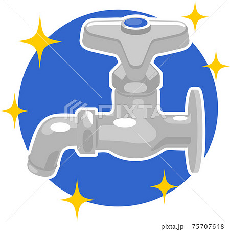 修理された水道の蛇口のイラスト素材