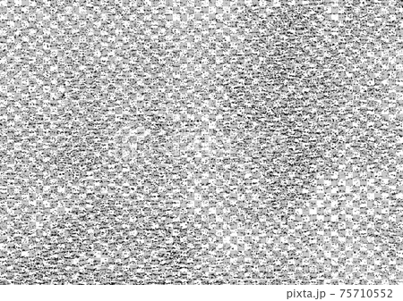 グランジテクスチャ素材 版画調 白黒（ベクター、eps10） 75710552