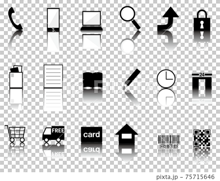Icon set 01_29 (Reflective icon set that can be used for shops, mail orders, and shopping) 75715646