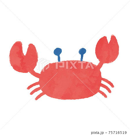 水彩風 カニのイラスト素材のイラスト素材