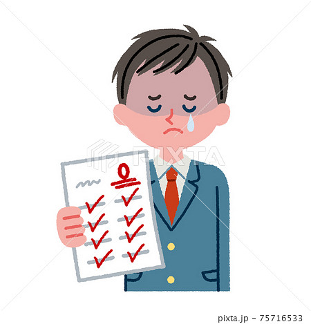 depressed failed test clipart