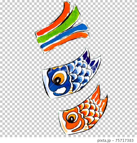 簡單的手繪鯉魚旗 簡單的手繪鯉魚旗 75717383