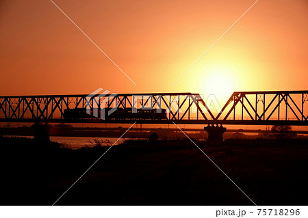 吉野川鉄橋を走る電車 吉野川鉄橋を走る電車 75718296