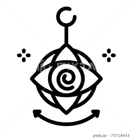Hypnosis moving icon, outline style Hypnosis moving icon, outline style 75718455