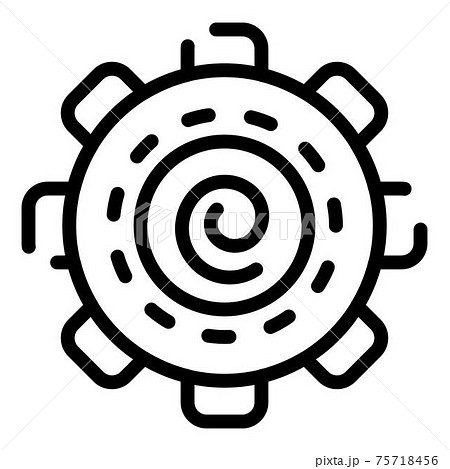 Wheel hypnosis icon, outline style Wheel hypnosis icon, outline style 75718456
