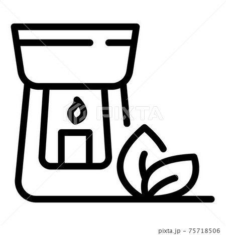 Wellness candle icon, outline style Wellness candle icon, outline style 75718506