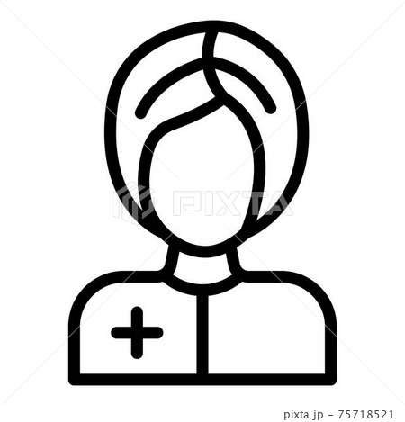 Phytotherapy woman icon, outline style 75718521