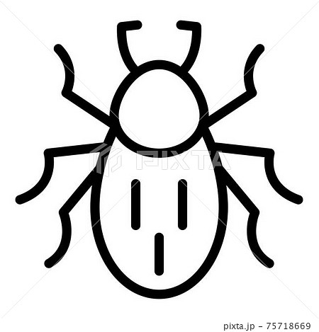 Parasite bug icon, outline style 75718669