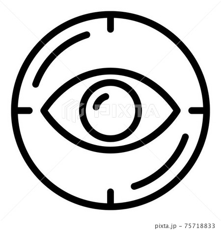 Eye target icon, outline style Eye target icon, outline style 75718833
