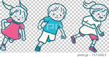 Children running happily 75718923