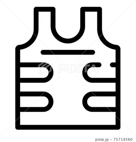 Bulletproof vest icon, outline style 75719560