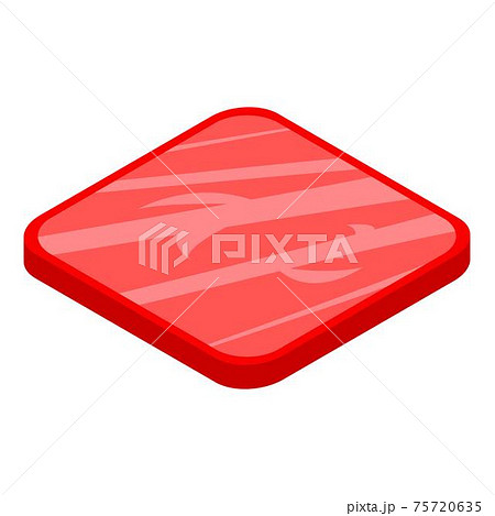 Slice meat icon, isometric style 75720635