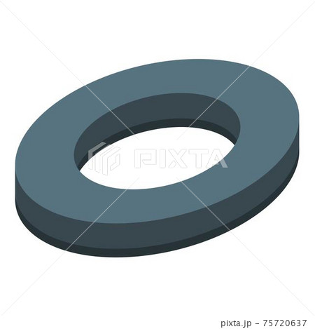 Cutted black olive icon, isometric style 75720637