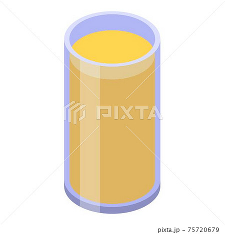 Peach smoothie icon, isometric style Peach smoothie icon, isometric style 75720679