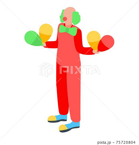 Party clown icon, isometric style 75720804
