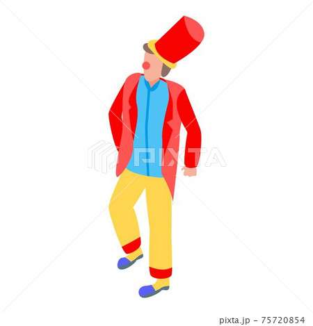 Funny clown icon, isometric style 75720854