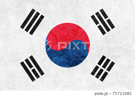 韓国　 国旗　和紙　水彩 75721082