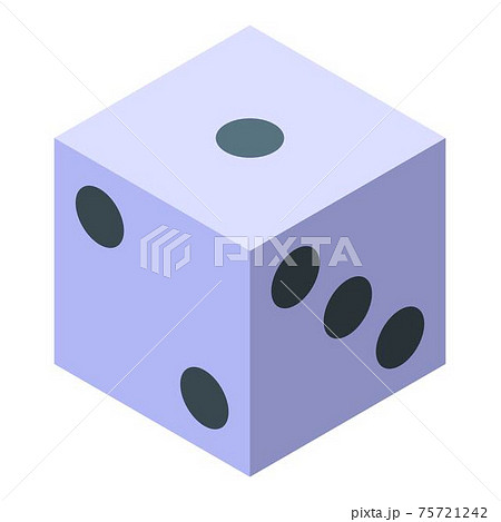 Casino dice icon, isometric style 75721242