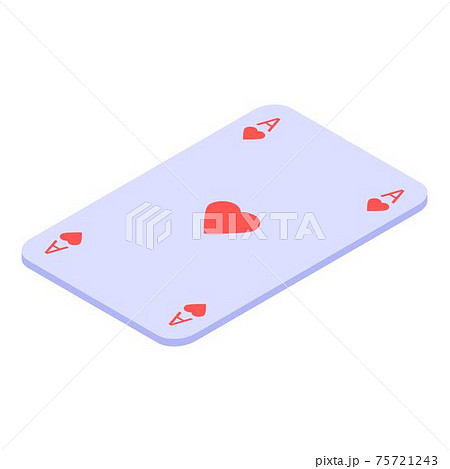 Play card icon, isometric style 75721243