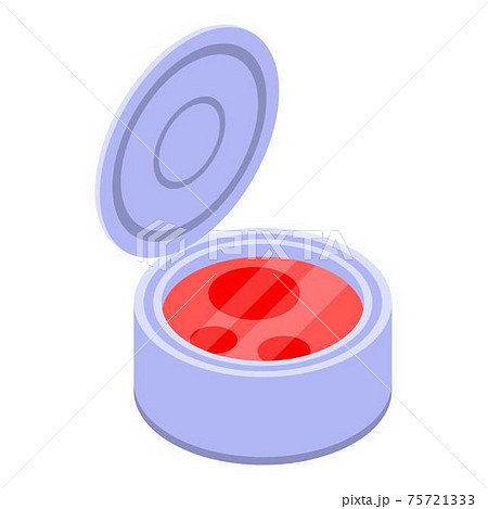 Caviar tin can icon, isometric style 75721333
