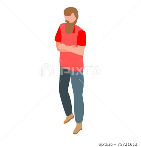 Lumberjack icon, isometric style Lumberjack icon, isometric style 75721652