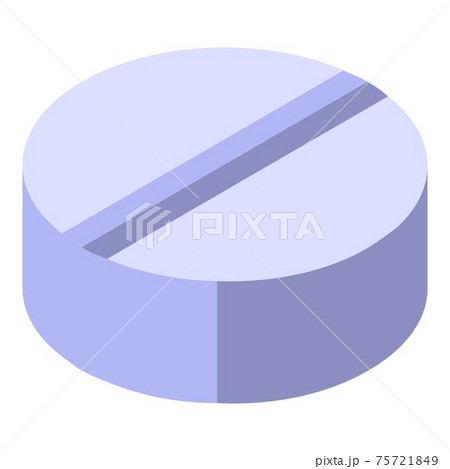 Anesthesia pill icon, isometric style 75721849