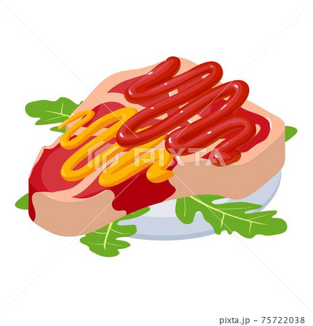 Meat food icon, isometric style 75722038