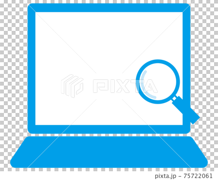 Stationery frame computer magnifying glass blue simple frame Stationery frame computer magnifying glass blue simple frame 75722061