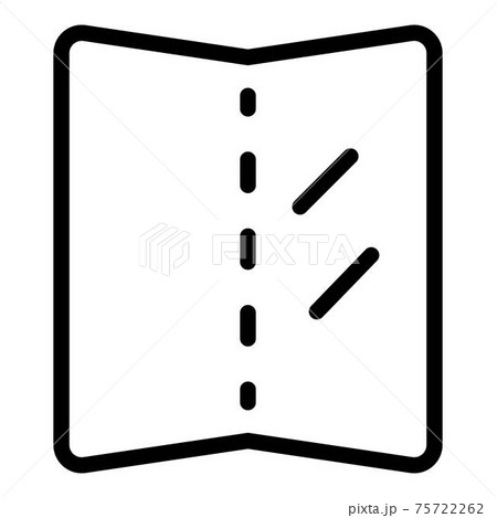 Folding display icon, outline style 75722262