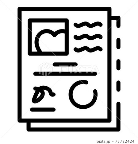 Tattoo studio certificate icon, outline style 75722424