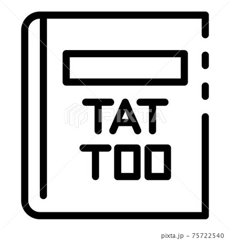 Tattoo catalogue icon, outline style Tattoo catalogue icon, outline style 75722540