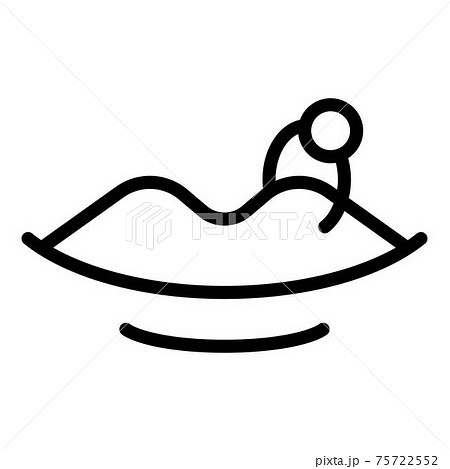 Lips shape piercing icon, outline style 75722552