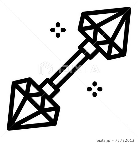 Diamond piercing icon, outline style Diamond piercing icon, outline style 75722612