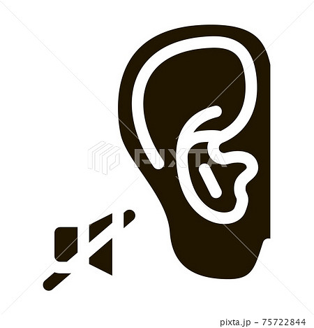 Lack of Hearing Deafness Icon Vector Glyph Illustration 75722844