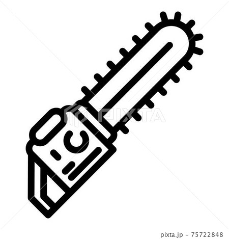 Home chainsaw icon, outline style Home chainsaw icon, outline style 75722848