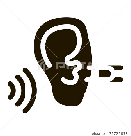 Perfect Hearing Icon Vector Glyph Illustration 75722853