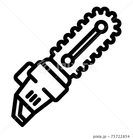 Chainsaw cuter icon, outline style Chainsaw cuter icon, outline style 75722854