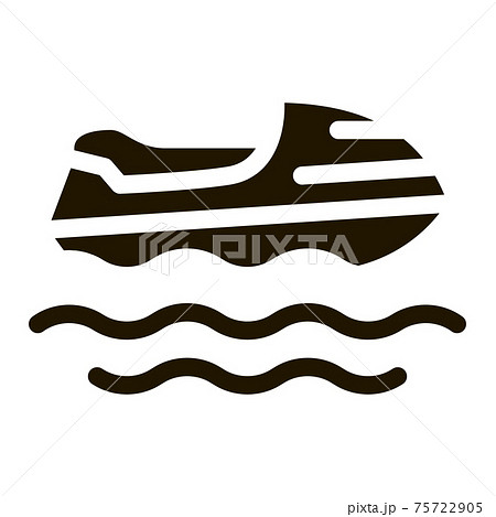 Powerboat Icon Vector Glyph Illustration 75722905