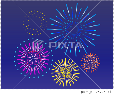 打ち上げ花火のベクターイラスト 75723051