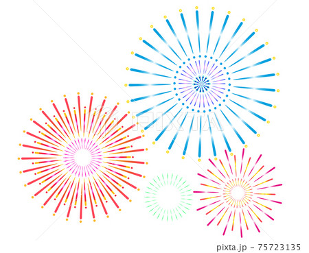 打ち上げ花火のベクターイラスト 75723135