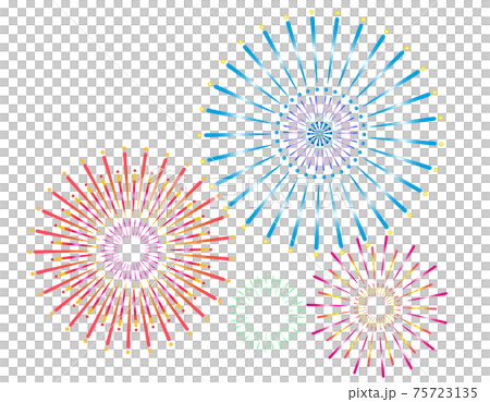 打ち上げ花火のベクターイラスト 75723135