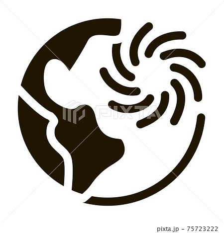 Cyclone Planet Icon Vector Glyph Illustration 75723222