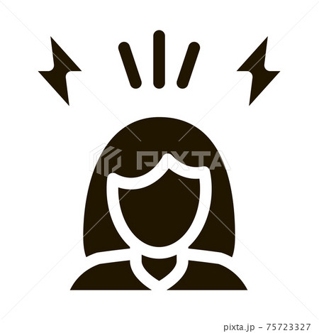 Stressed Woman Icon Vector Glyph Illustration 75723327